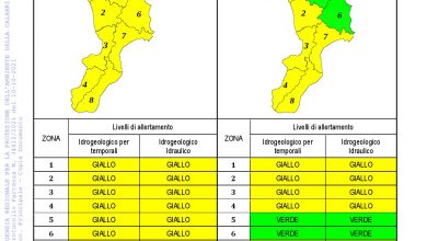 Criticità idrogeologica-idraulica e temporali in Calabria 10-10-2021