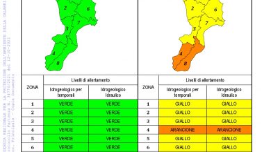 Criticità idrogeologica-idraulica e temporali in Calabria 12-10-2021