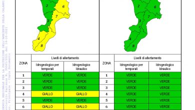 Criticità idrogeologica-idraulica e temporali in Calabria 14-10-2021