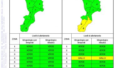 Criticità idrogeologica-idraulica e temporali in Calabria 27-10-2021