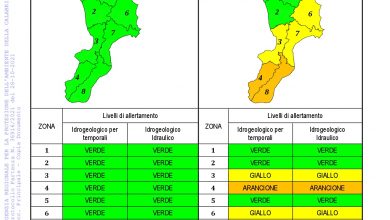 Criticità idrogeologica-idraulica e temporali in Calabria 28-10-2021