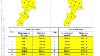 Criticità idrogeologica-idraulica e temporali in Calabria 30-10-2021