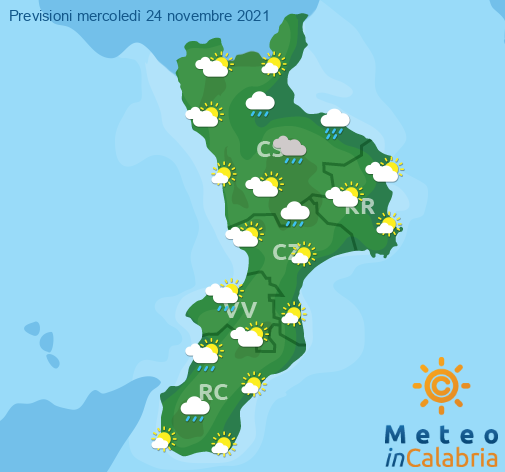 Previsioni Meteo Calabria 24-11-2021