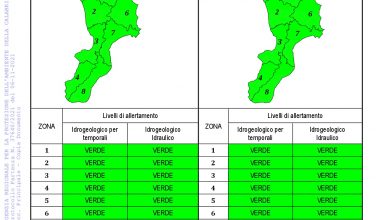 Criticità idrogeologica-idraulica e temporali in Calabria 06-11-2021
