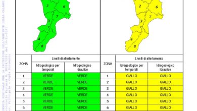 Criticità idrogeologica-idraulica e temporali in Calabria 14-11-2021