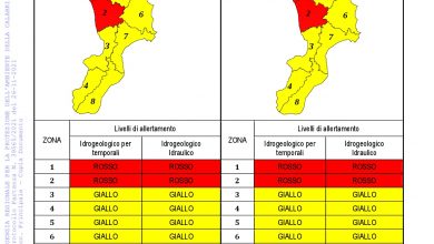 Criticità idrogeologica-idraulica e temporali in Calabria 26-11-2021