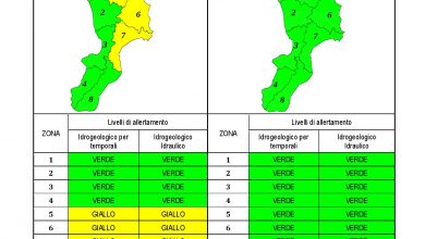 Criticità idrogeologica-idraulica e temporali in Calabria 22-02-2022