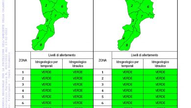 Criticità idrogeologica-idraulica e temporali in Calabria 24-02-2022