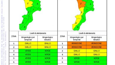 Criticità idrogeologica-idraulica e temporali in Calabria 31-03-2022