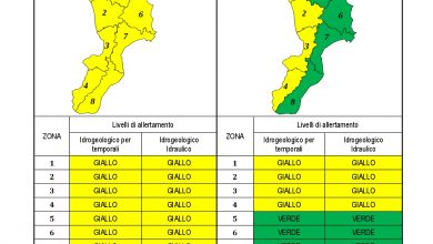 Criticità idrogeologica-idraulica e temporali in Calabria 02-04-2022