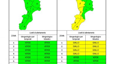 Criticità idrogeologica-idraulica e temporali in Calabria 06-04-2022