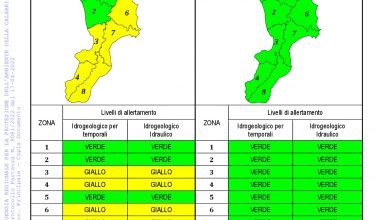 Criticità idrogeologica-idraulica e temporali in Calabria 17-04-2022