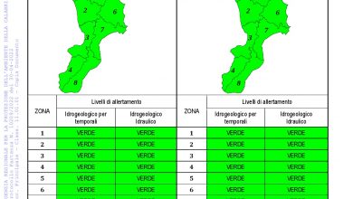 Criticità idrogeologica-idraulica e temporali in Calabria 30-04-2022