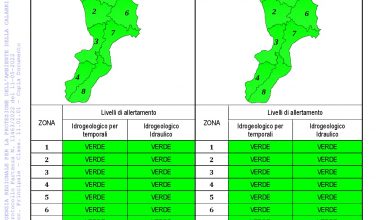 Criticità idrogeologica-idraulica e temporali in Calabria 11-05-2022