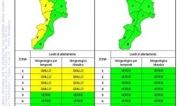 Criticità idrogeologica-idraulica e temporali in Calabria 29-05-2022