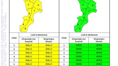 Criticità idrogeologica-idraulica e temporali in Calabria 24-08-2022