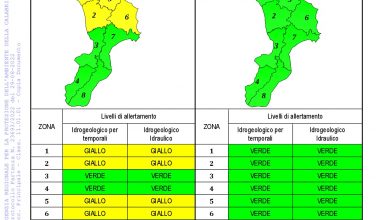 Criticità idrogeologica-idraulica e temporali in Calabria 29-08-2022