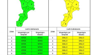 Criticità idrogeologica-idraulica e temporali in Calabria 31-08-2022