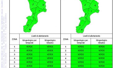 Criticità idrogeologica-idraulica e temporali in Calabria 02-09-2022