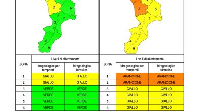 Criticità idrogeologica-idraulica e temporali in Calabria 16-09-2022