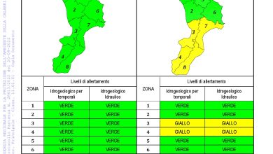 Criticità idrogeologica-idraulica e temporali in Calabria 20-09-2022