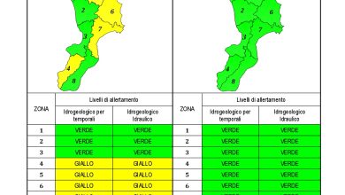 Criticità idrogeologica-idraulica e temporali in Calabria 06-11-2022