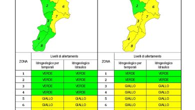 Criticità idrogeologica-idraulica e temporali in Calabria 12-11-2022