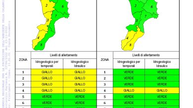 Criticità idrogeologica-idraulica e temporali in Calabria 23-11-2022