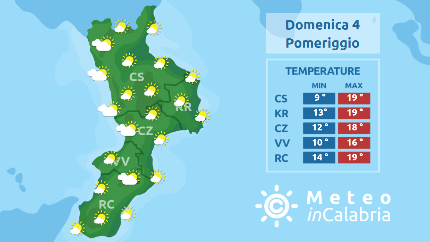 Dalla seconda parte di domenica deciso miglioramento