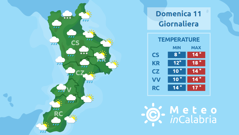 Fine settimana perturbato sulla Calabria