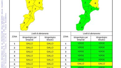 Criticità idrogeologica-idraulica e temporali in Calabria 06-04-2023