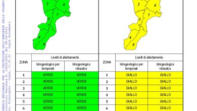 Criticità idrogeologica-idraulica e temporali in Calabria 08-04-2023