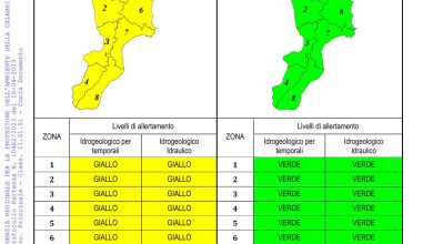 Criticità idrogeologica-idraulica e temporali in Calabria 10-04-2023