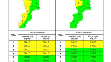 Criticità idrogeologica-idraulica e temporali in Calabria 14-04-2023