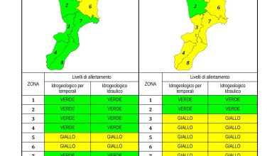 Criticità idrogeologica-idraulica e temporali in Calabria 17-04-2023