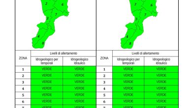 Criticità idrogeologica-idraulica e temporali in Calabria 24-04-2023