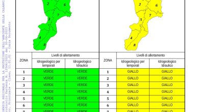 Criticità idrogeologica-idraulica e temporali in Calabria 30-04-2023