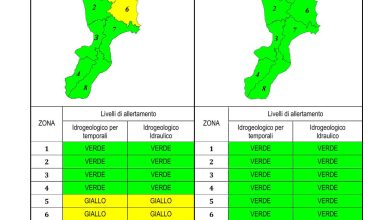 Criticità idrogeologica-idraulica e temporali in Calabria 04-05-2023