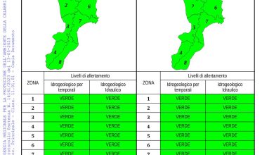 Criticità idrogeologica-idraulica e temporali in Calabria 13-05-2023