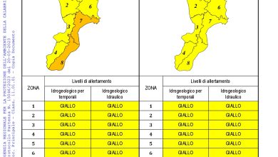 Criticità idrogeologica-idraulica e temporali in Calabria 20-05-2023