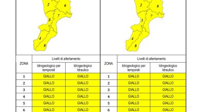 Criticità idrogeologica-idraulica e temporali in Calabria 26-05-2023