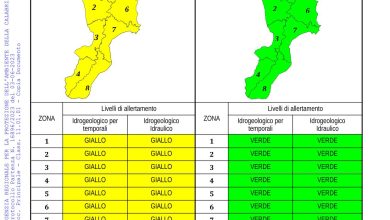 Criticità idrogeologica-idraulica e temporali in Calabria 03-06-2023