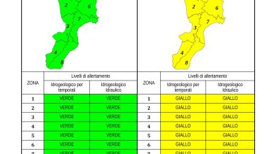 Criticità idrogeologica-idraulica e temporali in Calabria 24-06-2023