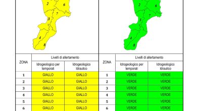 Criticità idrogeologica-idraulica e temporali in Calabria 25-06-2023