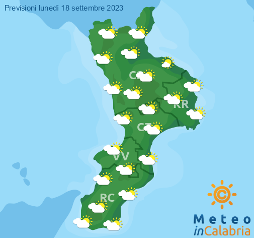 Previsioni Meteo Calabria 18-09-2023