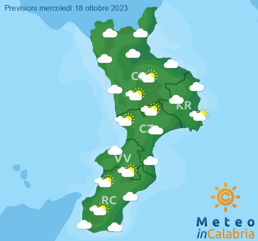 Previsioni Meteo Calabria 18-10-2023