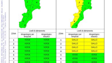 Criticità idrogeologica-idraulica e temporali in Calabria 25-10-2023