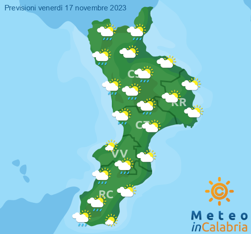 Previsioni Meteo Calabria 17-11-2023