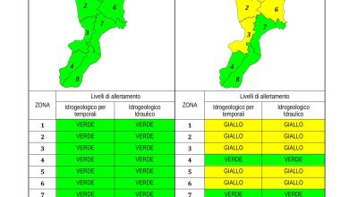 Criticità idrogeologica-idraulica e temporali in Calabria 07-11-2023