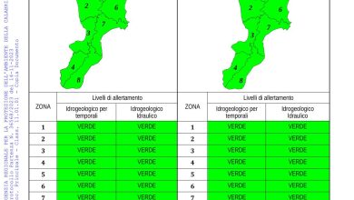 Criticità idrogeologica-idraulica e temporali in Calabria 14-11-2023